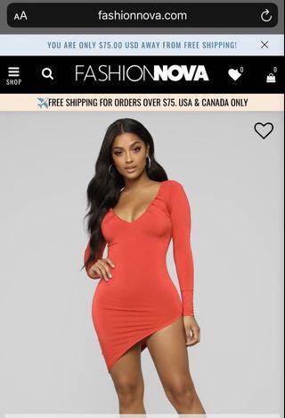Red Fashion Nova dress