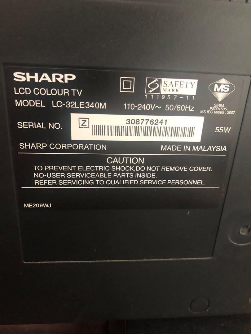 32inch HDMI Sharp AQUOS LCD TV, TV & Home Appliances, TV