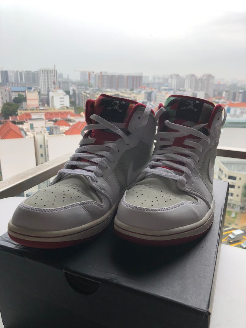 mens air jordan 1 mid wb hare stores