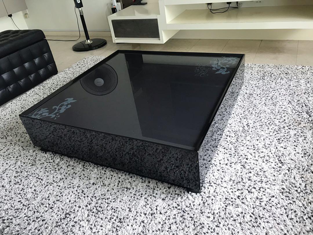 Black glass coffee Center table