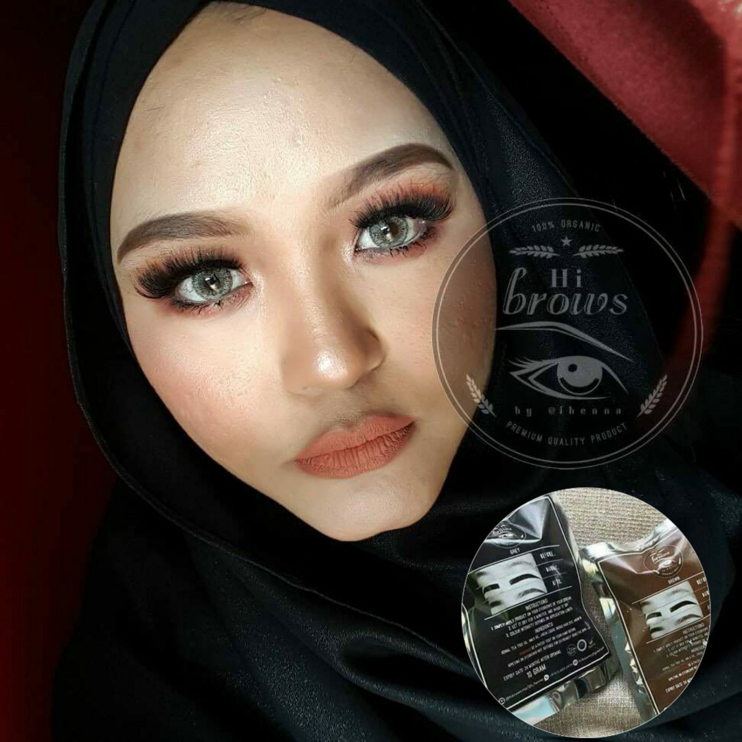 Hibrows Henna Inai Kening Eyebrow Henna Inai Halal Health Beauty Makeup On Carousell