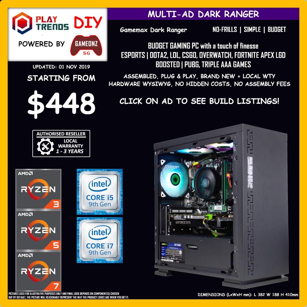 Hot Sale School Holidays Promo Budget Gaming Pc Amd Ryzen 3 2200g Opt 3200g Radeon Vega Graphics 8gb Ram 120gb Ssd 5911 Set Promotion2019 Electronics Computers Desktops On Carousell