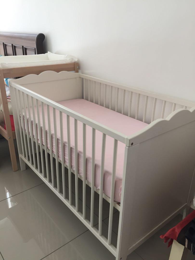 Ikea white baby cot, Babies & Kids, Baby Nursery & Kids Furniture, Cots