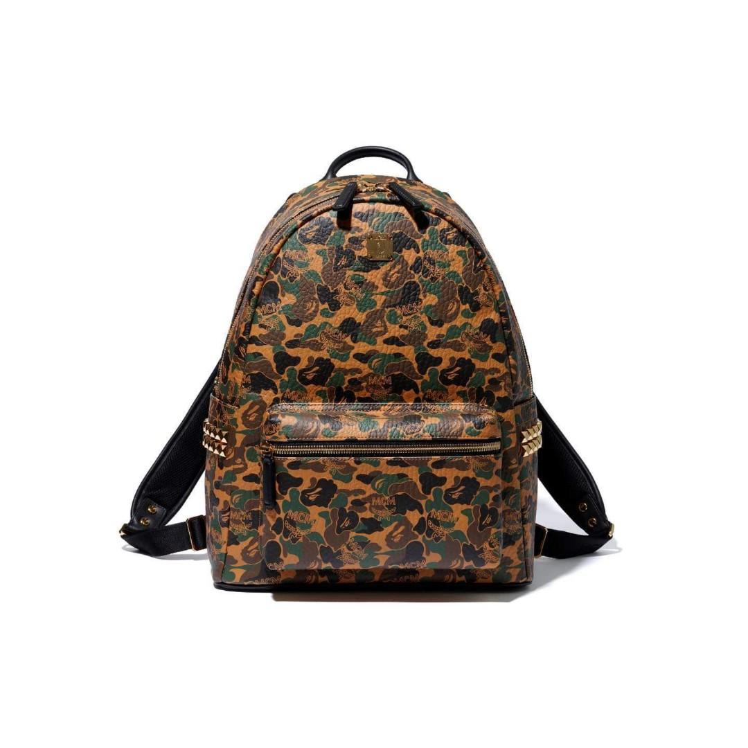 MCM x bape backpack, Luxury, Bags & Wallets on Carousell