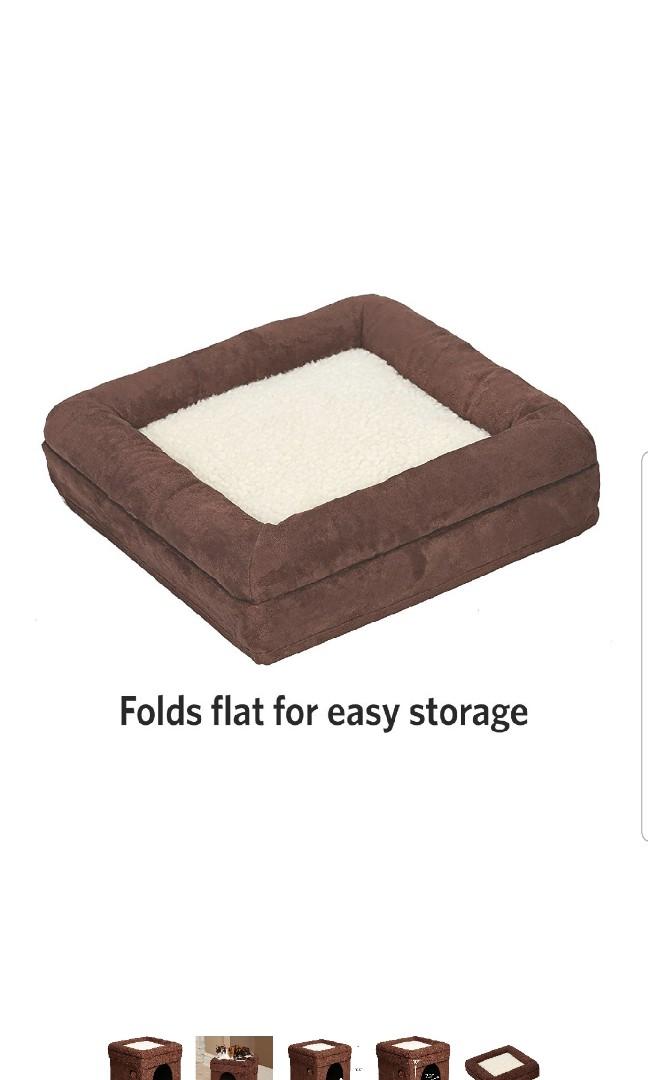 Midwest The Original Curious Cat Cube Square Box Home House Cat House Cat Condo In Brown Faux Suede Synthetic Sheepskin Pet Supplies For Cats Cat Accessories On Carousell