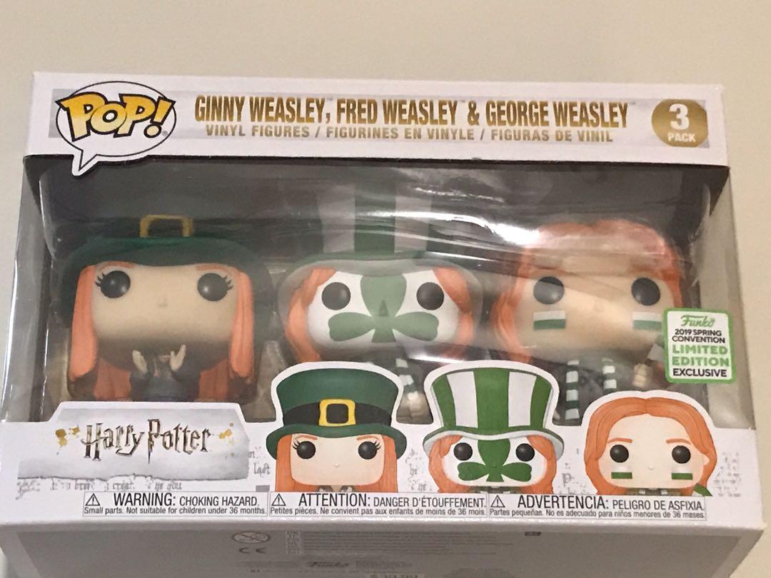 Funko Pop 2019 Spring Convention Limited Edition Harry Potter 3 Pack Ginny Weasley Fred Weasley George Weasley Toys Games Bricks Figurines On Carousell
