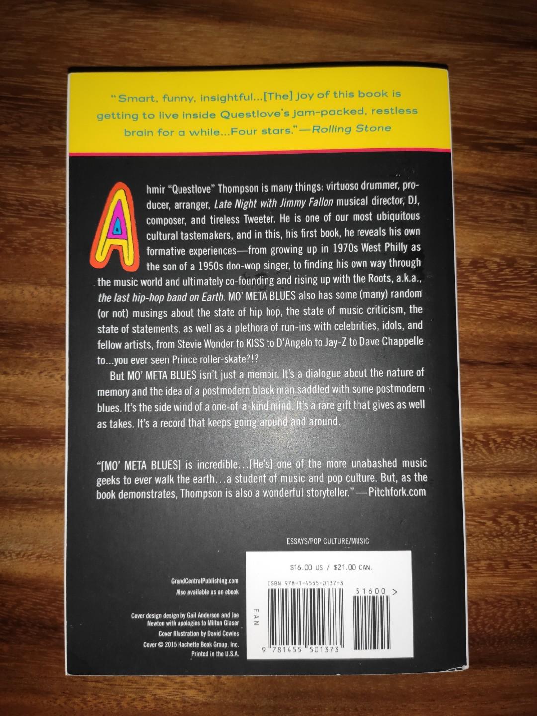 Questlove MO' META BLUES The World According to Questlove, Hobbies
