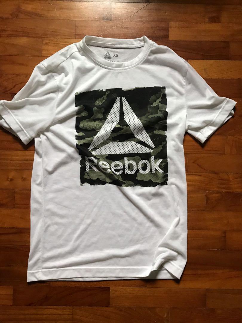 Reebok T-Shirt White, Men's Fashion 