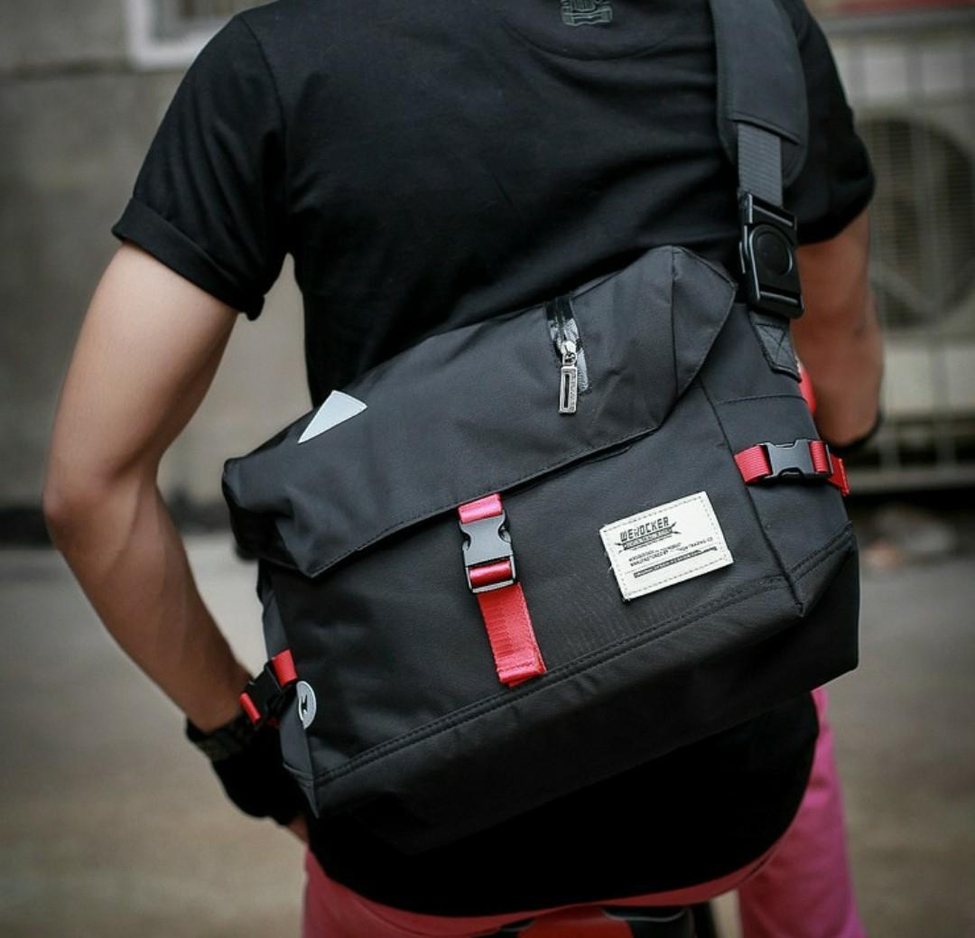 Sports Messenger Sling Bag Black or Blue Men s Fashion Bags Sling Bags on Carousell
