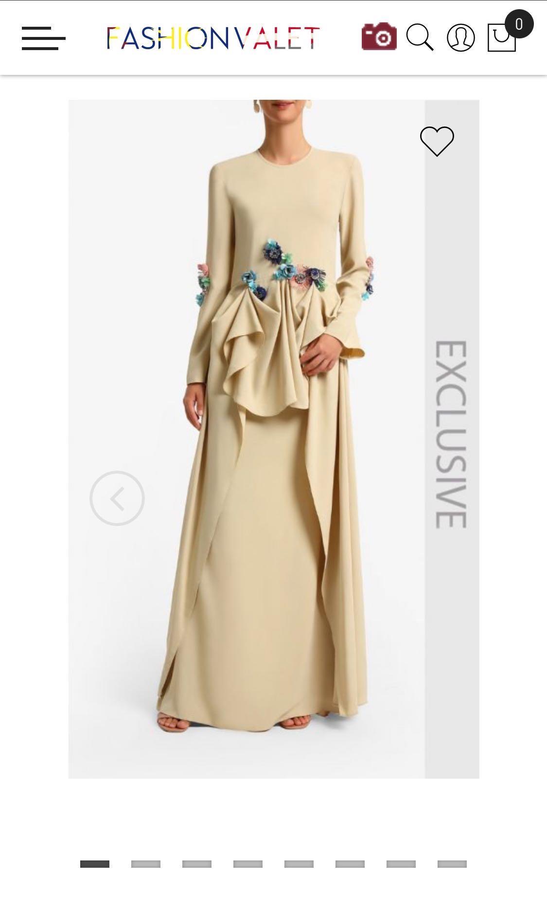 Ummu Haram Modern Kurung in Goldenrod Cream, Women's Fashion, Dresses
