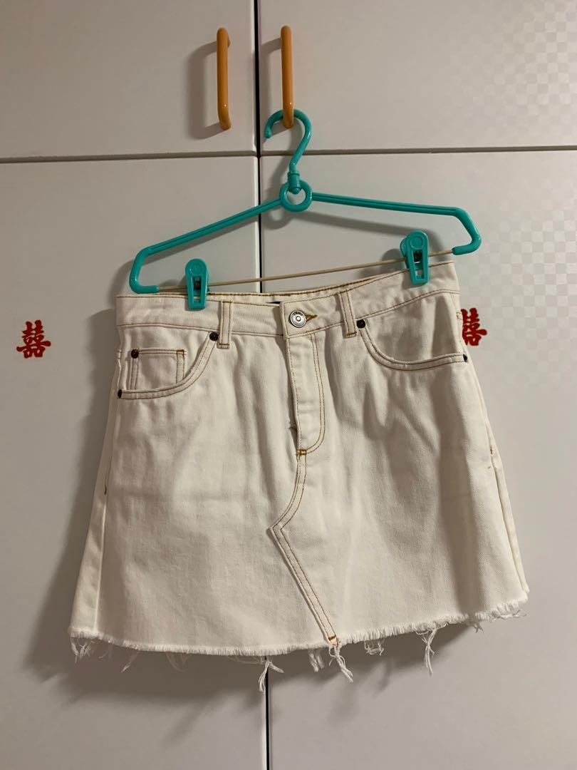 white denim skirt urban outfitters \u003e Up