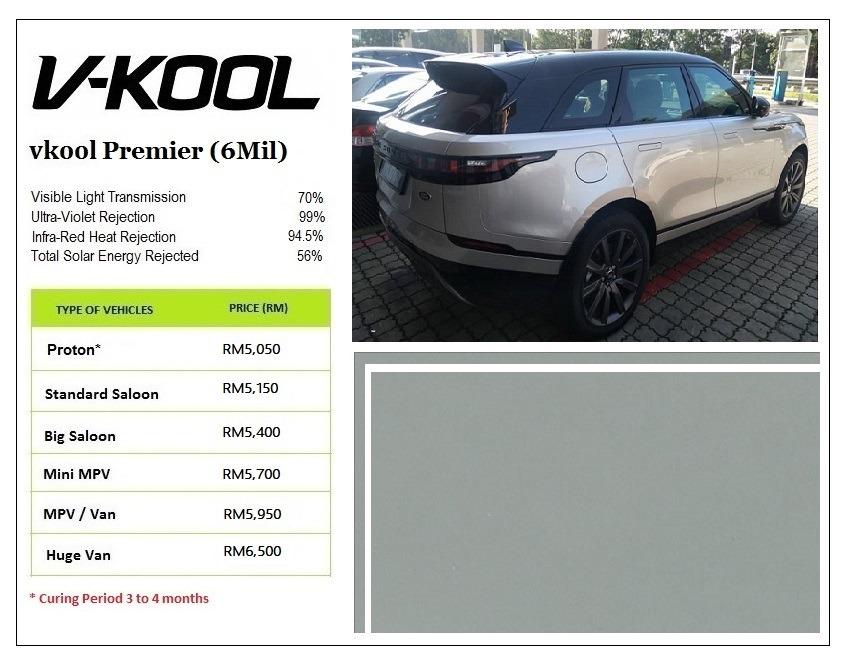 VKool Tinted Authorised Dealer , PROMOTION !! Agent price, Auto