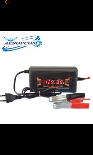 1210D- son 12V 10A Fast Battery Charger Car Motorcycle LCD