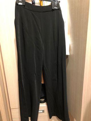 高質感轉日櫃LIP SERVICE大姊姊性感成熟OL風前開衩雙扣環高腰滑布西裝寬褲薛妞妞kashin air space