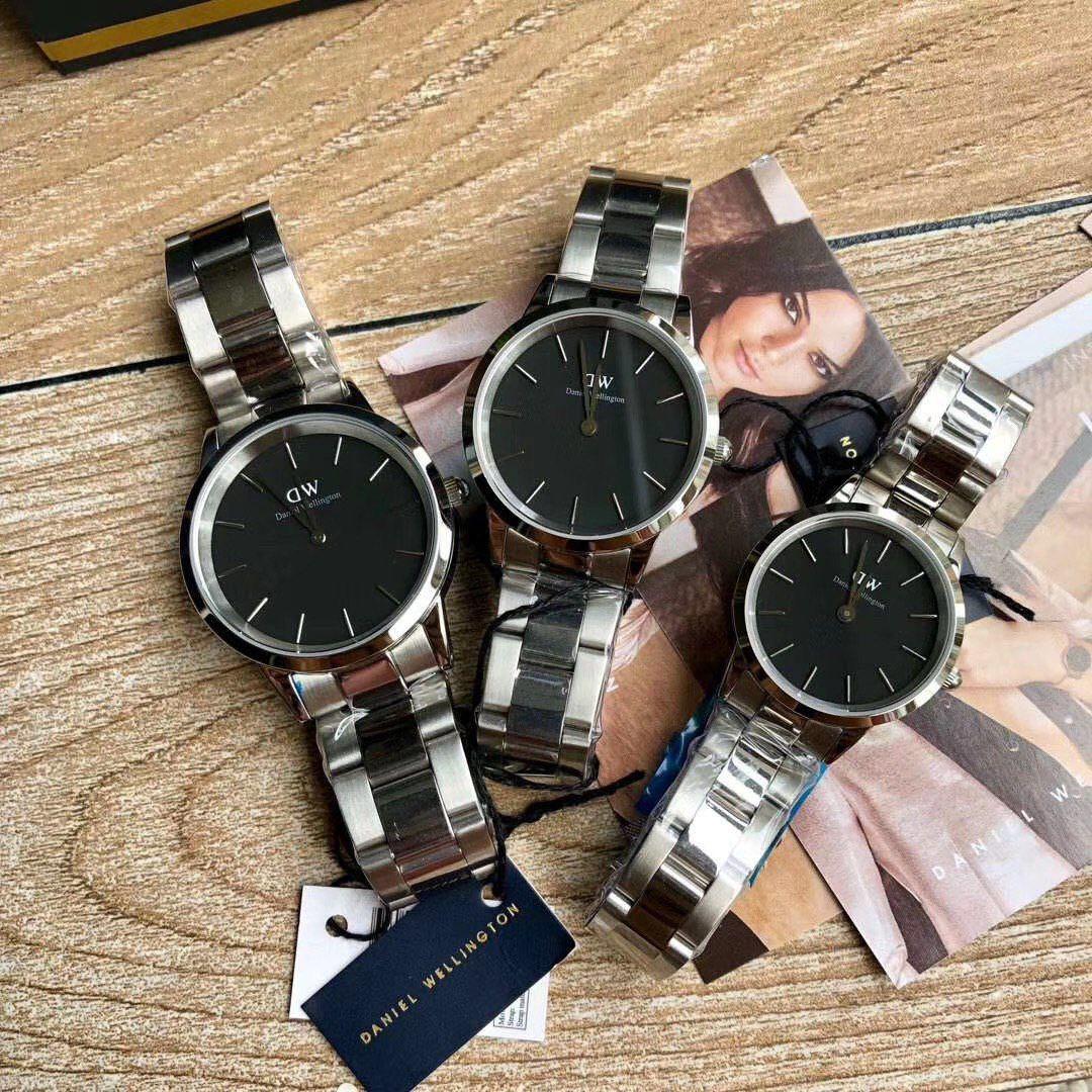 Daniel wellington iconic link silver black deals