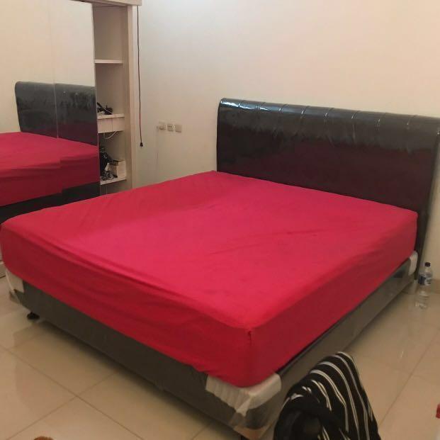 Set Kasur Stanford King Size Double Matras Dipan Sandaran Perabotan Rumah Di Carousell