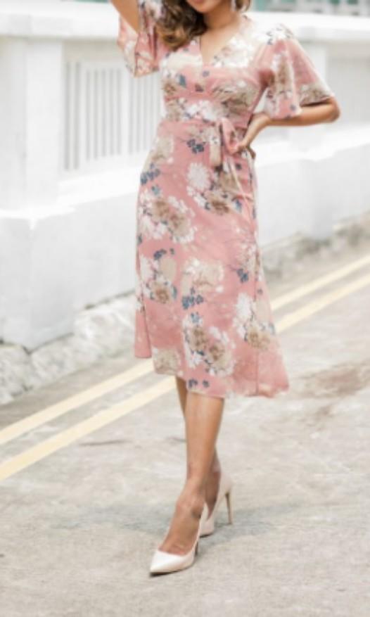 Audrey Floral Dress, Women's Fashion, Dresses & Sets, Dresses on Carousell