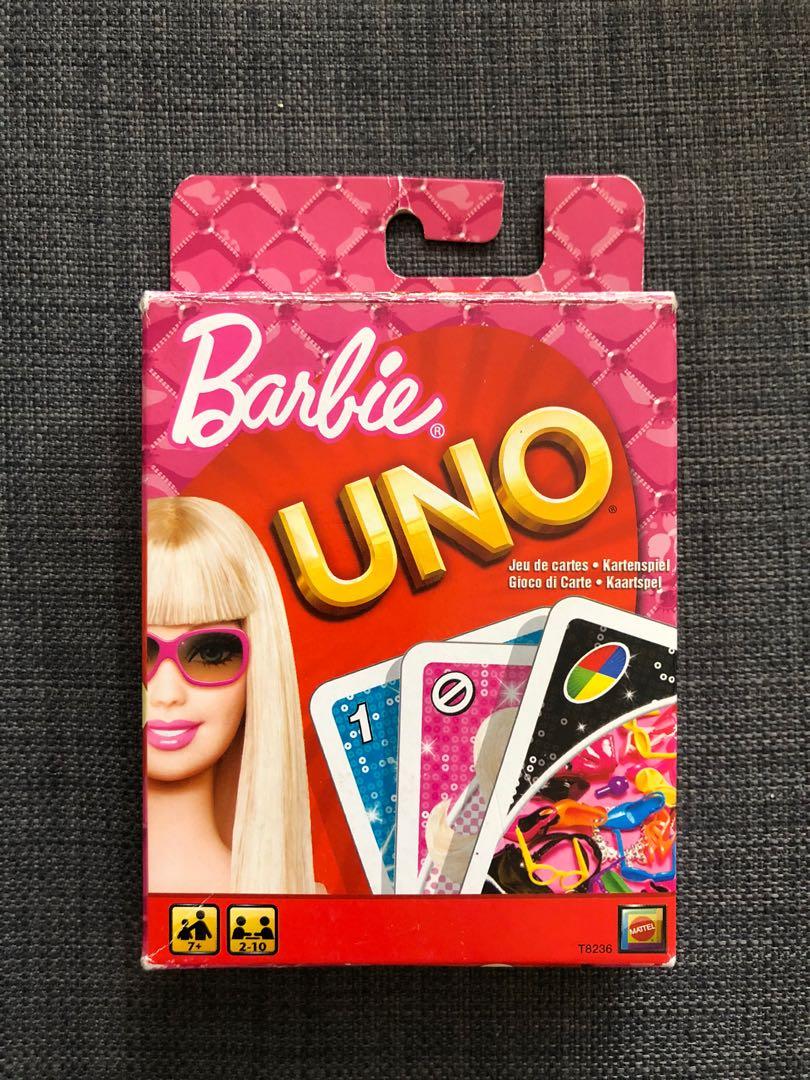 barbie uno cards