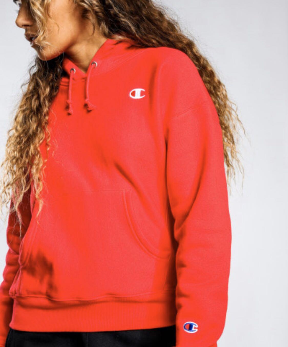 Champion red hoodie, Women's Fashion