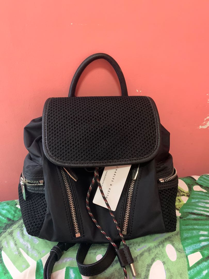 Charles and Keith mini backpack (2way), Women's Fashion, Bags