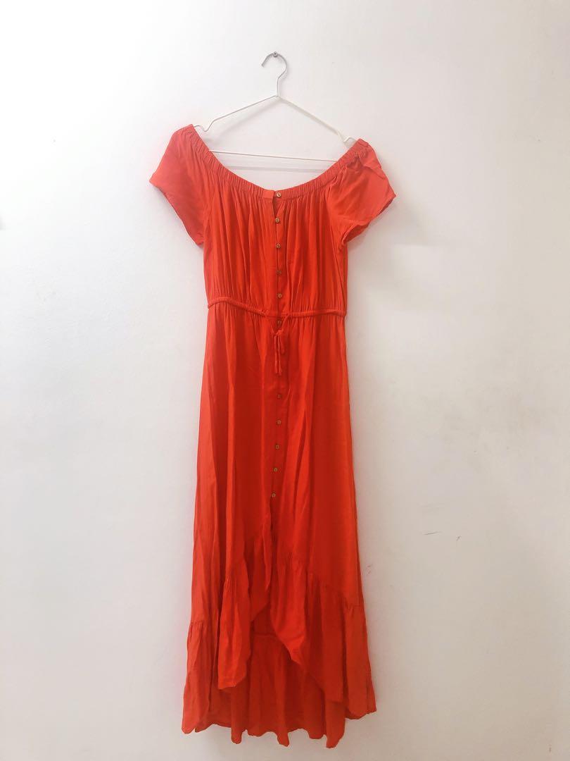 cotton on orange dress