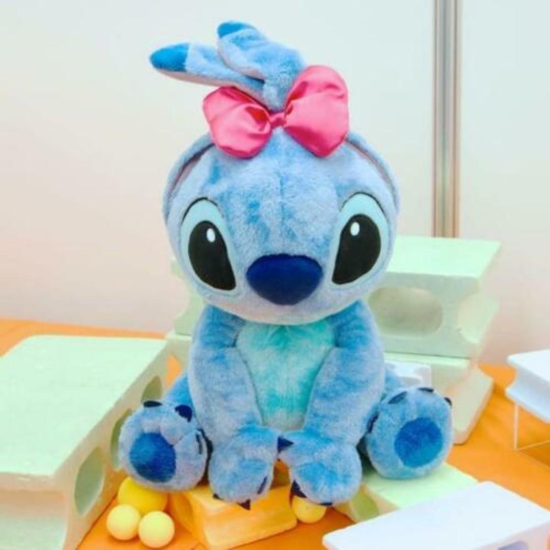 Disney Stitch Giga Jumbo Soft Plush Stuffed Toy Doll 50cm Satin Ribbon Toys Games Stuffed Toys On Carousell