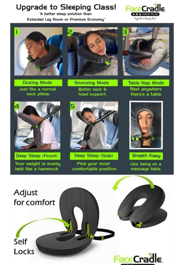 Face cradle travel pillow