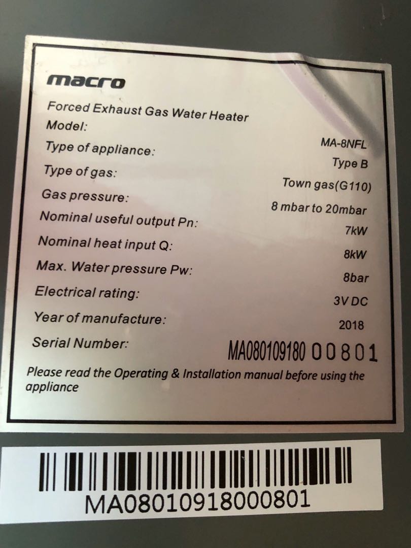 Forced Exhaust Gas Water Heater, Furniture & Home Living, Gardening