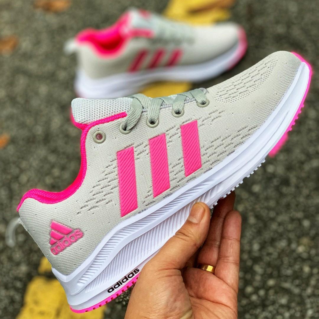 adidas cloudfoam grey pink