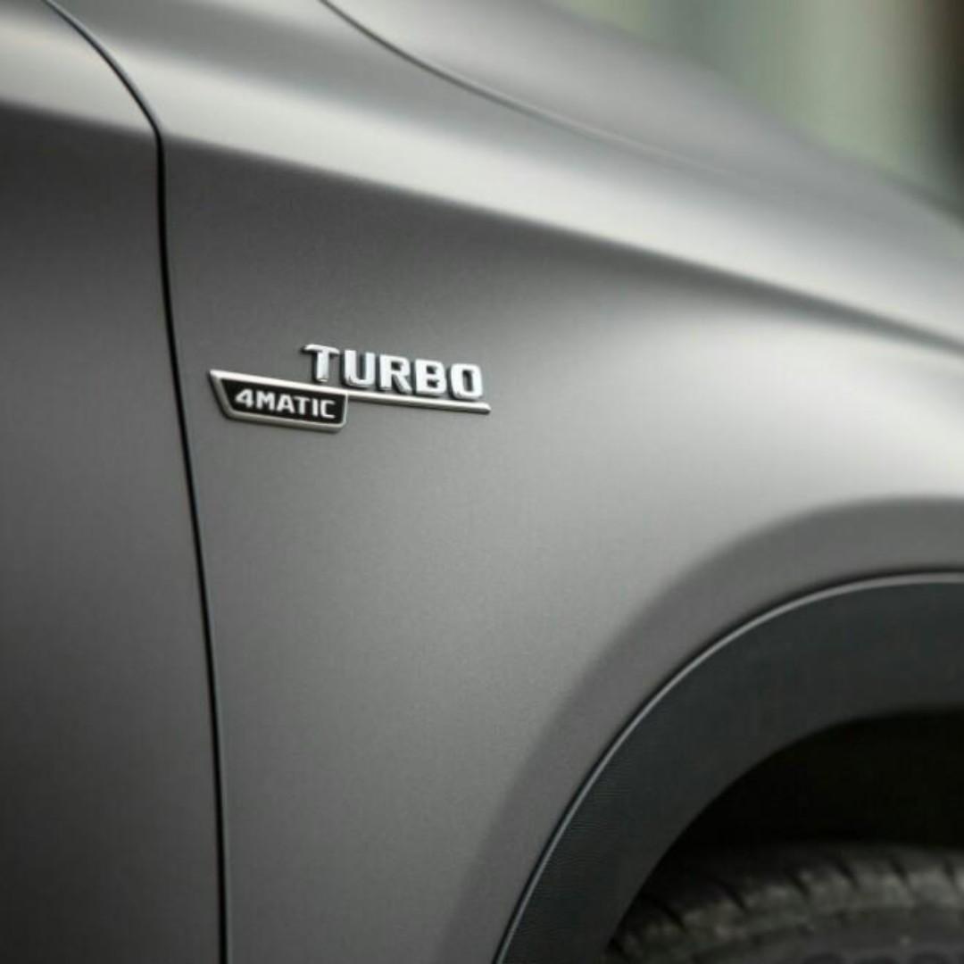 Genuine Mercedes Amg Turbo Lettering Side Badge Emblem C117 Cla W176 A Class Car Accessories Accessories On Carousell