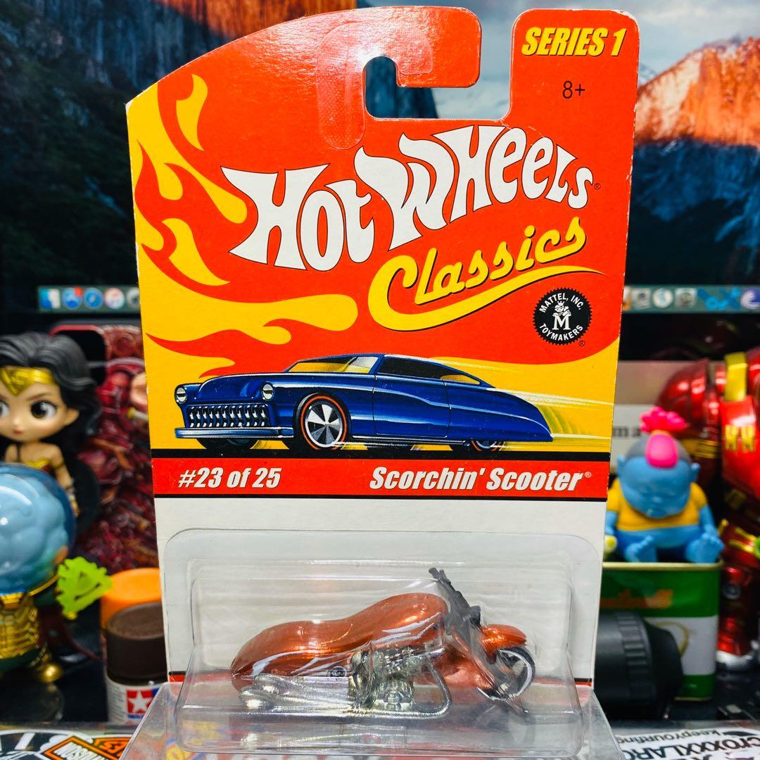 Hot Wheels Classics Series 1 Scorchin’ Scooter 美式 巡航 電單車, 興趣及遊戲, 玩具