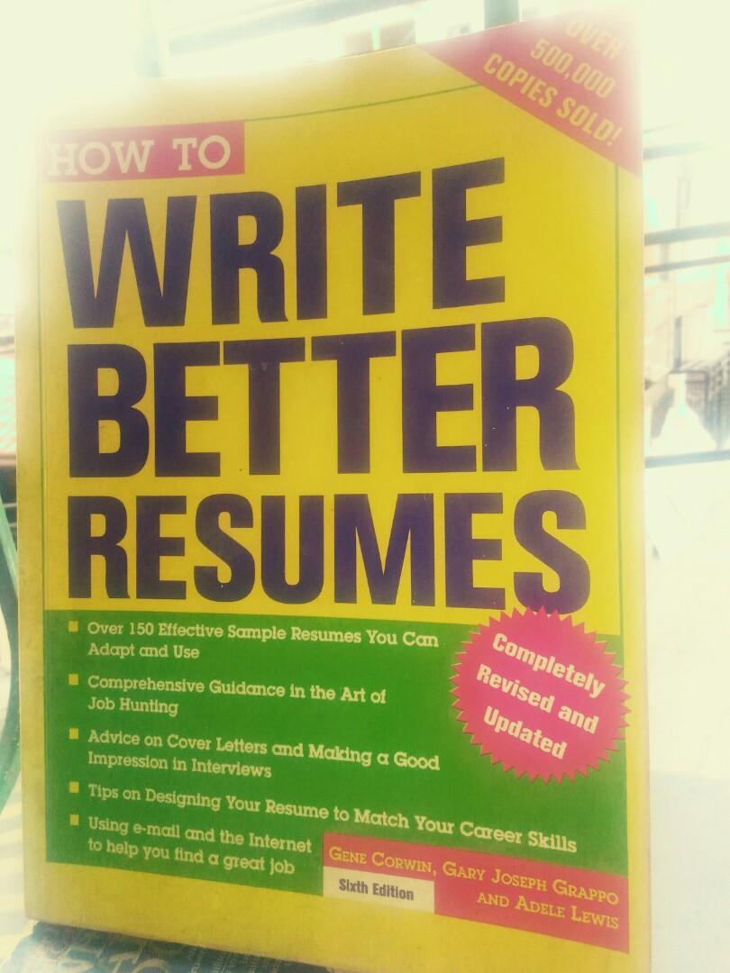 How to Write Better Resume Book, Hobbies & Toys, Books & Magazines