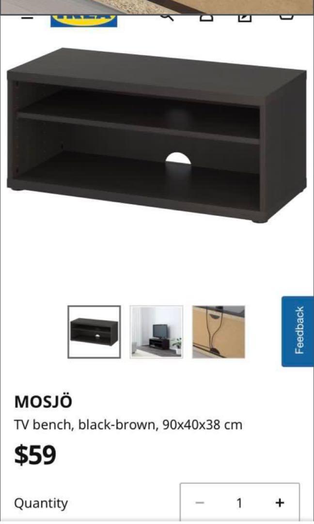 Ikea mosjo TV console TV bench, Furniture & Home Living, Furniture
