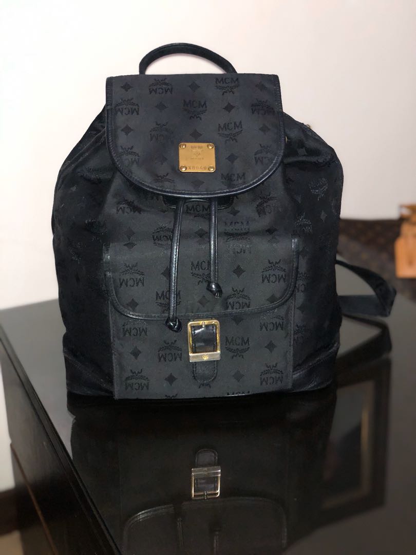 Mcm canvas backpack hotsell
