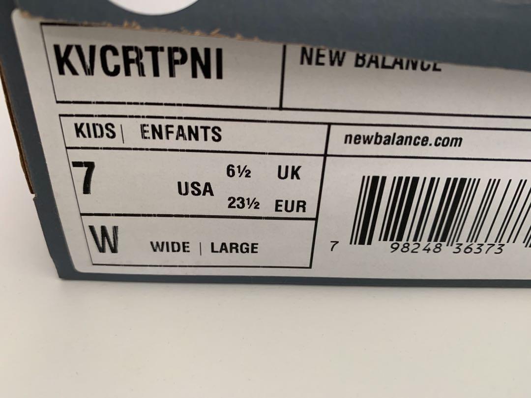 new balance kid size