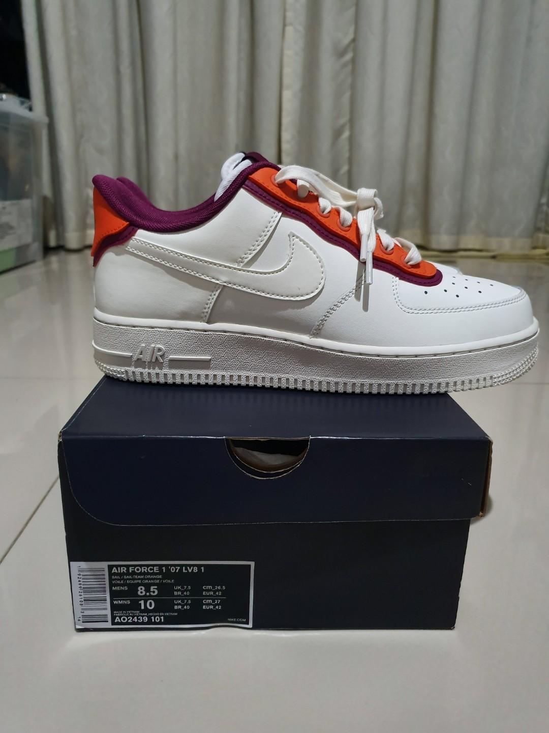 nike air force 1 sail orange