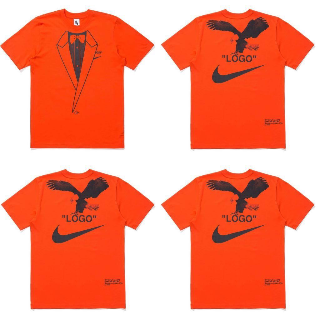 Off White x Nike Orange Tee, Men's Fashion, Tops & Sets, Tshirts Shirts on Carousell
