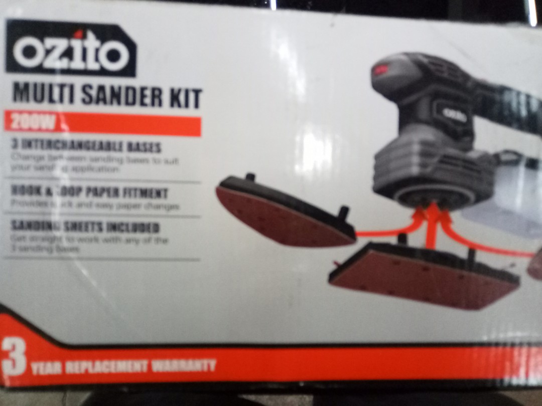 Ozito multi sander kit, Furniture & Home Living, Cleaning & Homecare