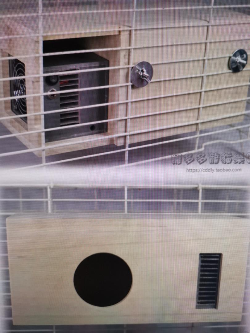 Pet Chinchilla Rabbit Bunny small airconditioner wooden hut house