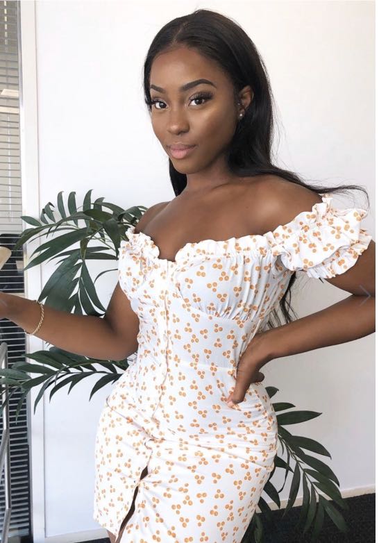 Floral best sale milkmaid dress
