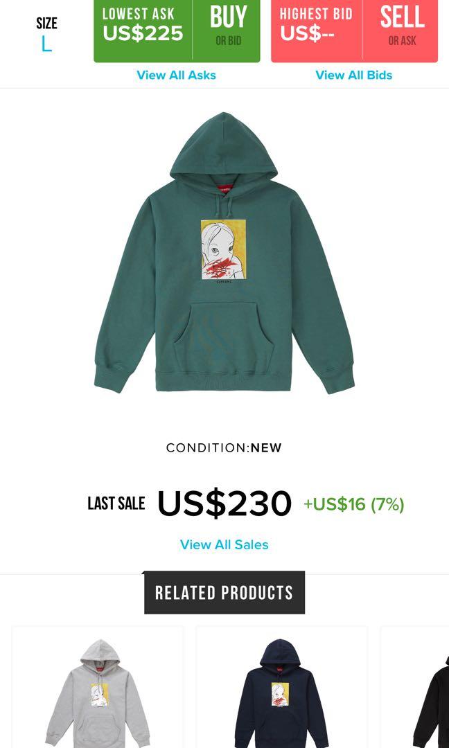 supreme nose bleed hoodie