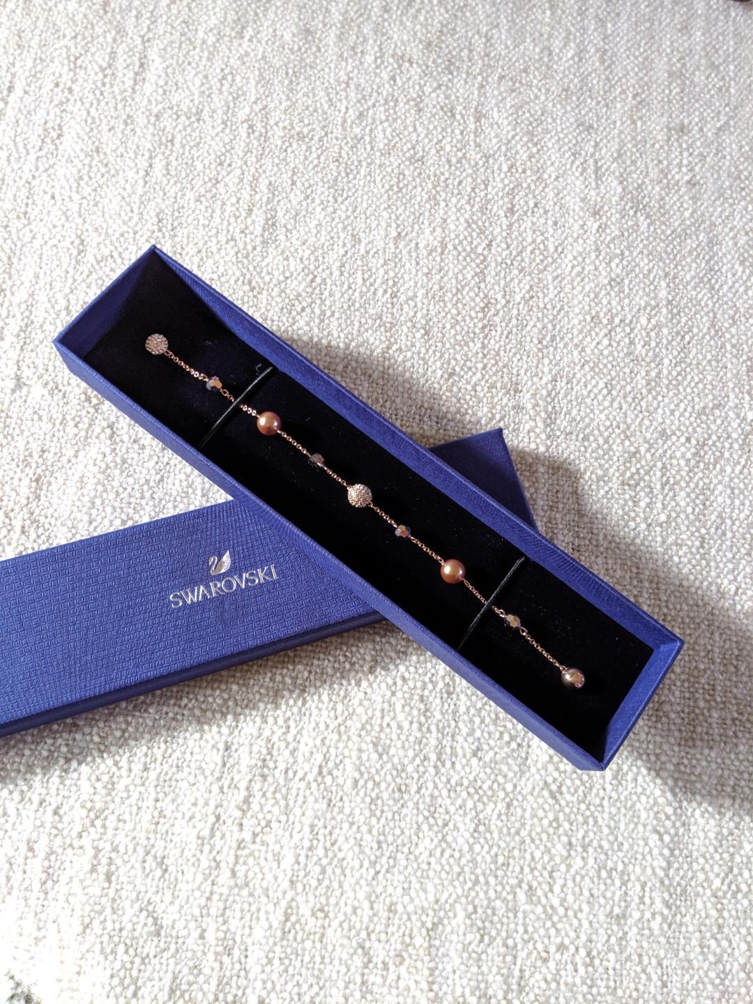 PRICE LOWERED SWAROVSKI REMIX COLLECTION BRACELET ROSE GOLD RHODIUM PLATED Women s Fashion Jewelry on Carousell