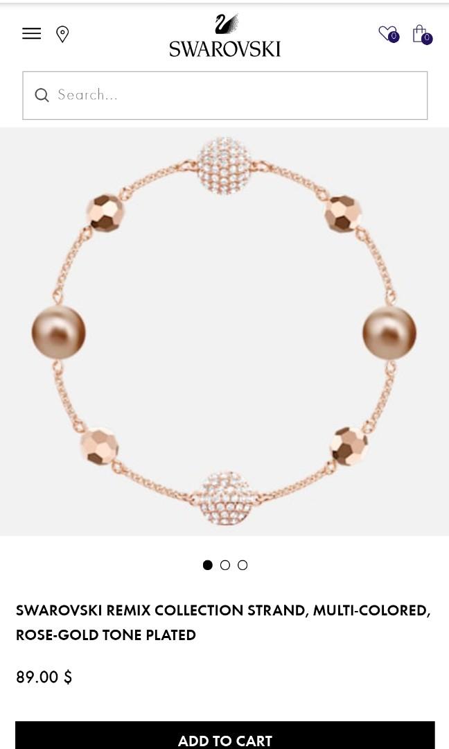 PRICE LOWERED SWAROVSKI REMIX COLLECTION BRACELET ROSE GOLD RHODIUM PLATED Women s Fashion Jewelry on Carousell