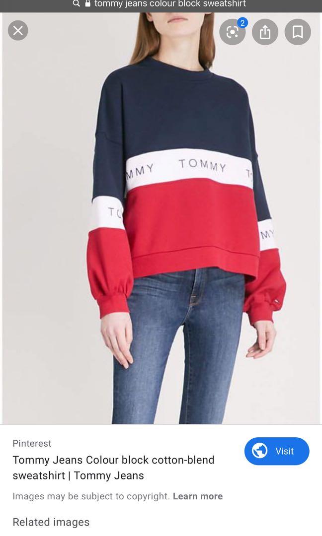 tommy hilfiger color block sweatshirt