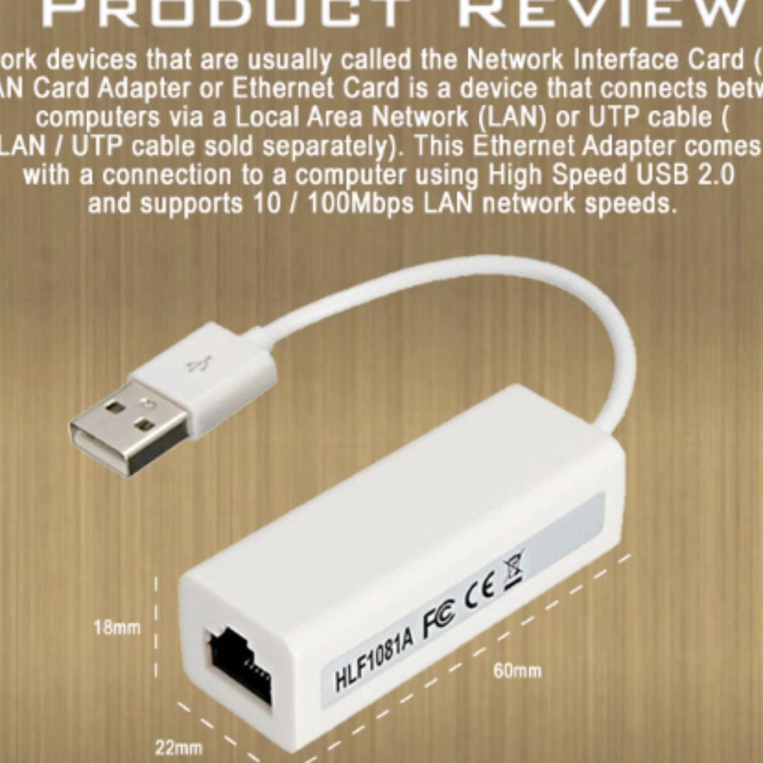 TPLink HLF1081A USB 2.0 Lan Adapter, Computers & Tech, Parts