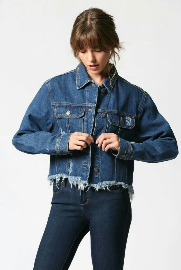 ripped distressed denim jacket