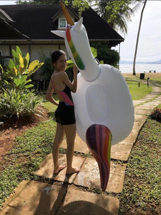 Unicorn Float (Category: Others) located in Kuching. Submitted by shellablair (Listing ID 259044182, Image 2). Description: Used once No defect.as good as new Product Specifics Name:200CM inflatable unicorn pool float Size:200cm*90cm*100cm Shape:Giant unicorn Function:Swim,Pool fun,Holiday fun, Gift and so on Applicable People:Adult and children .