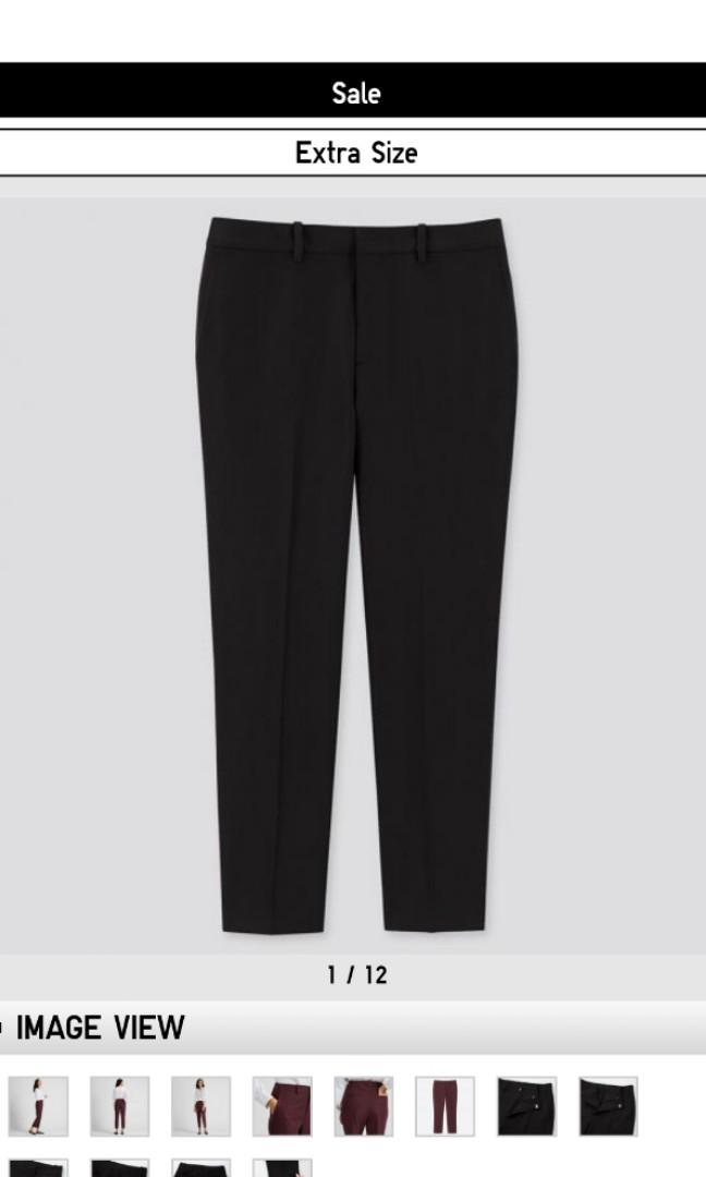 Uniqlo easy care stretch cropped pants sale