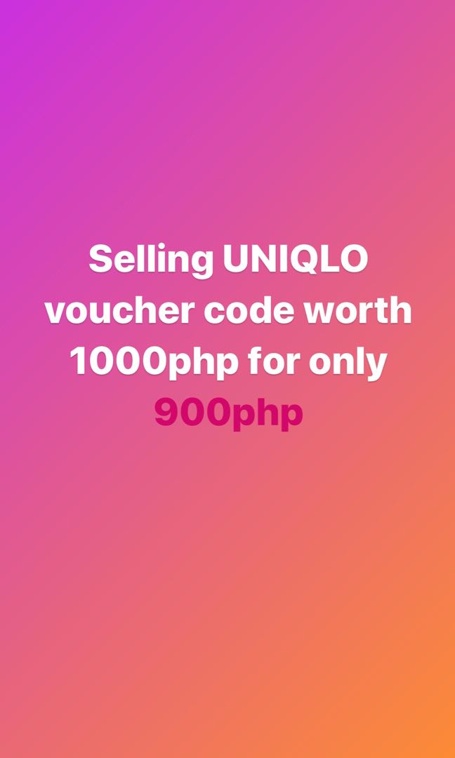 UNIQLO Voucher, Tickets & Vouchers, Vouchers on Carousell
