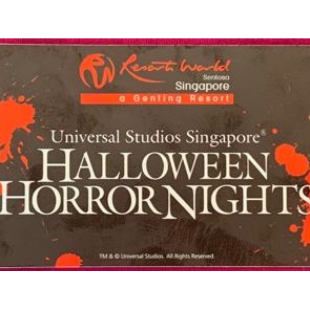 Universal Studios Singapore Halloween Horror Nights Ticket, Tickets